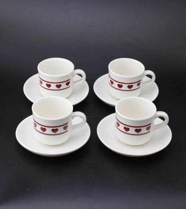 DITMAR URBACH PORCELAIN KAHVIKUPIT JA TASSIT, 4 KPL - Image 2