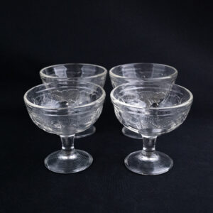 VINTAGE HEDELMÄ JÄLKIRUOKAKULHOT 4 KPL