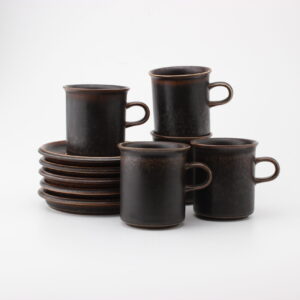 ARABIA RUSKA KAHVIKUPIT JA ALUSTASSIT, 5 KPL