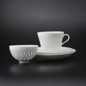 ARABIA RIISIPOSLIINI KUPPI, TASSI, LAUTANEN JA KULHO