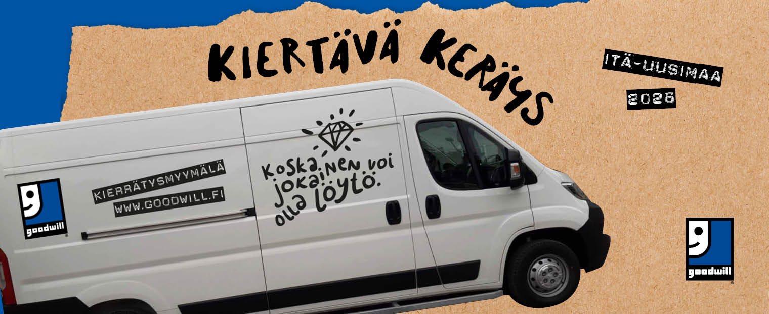 Goodwillin kiertävä keräys starttaa Itä-Uudellamaalla toukokuussa 2026